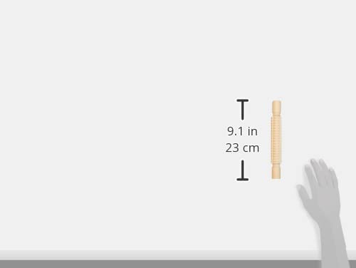 Creation Station Textured Wooden Rolling Pins, Beige, Small