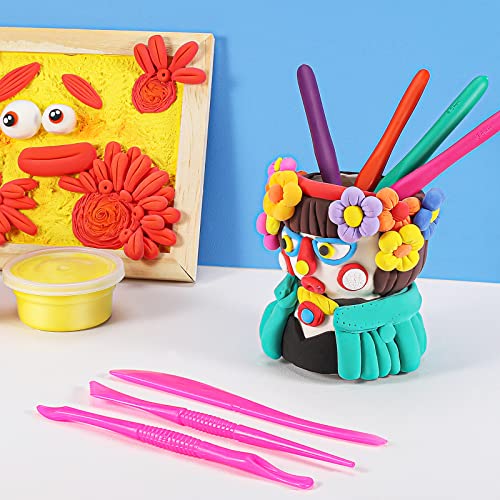 ESAND Air Dry Clay - 36 Colors Modeling Clay Best Gift for Kids, Ultra Light Magic Modeling Clay with Modeling Tools and Project, No-Sticky and Non-Toxic