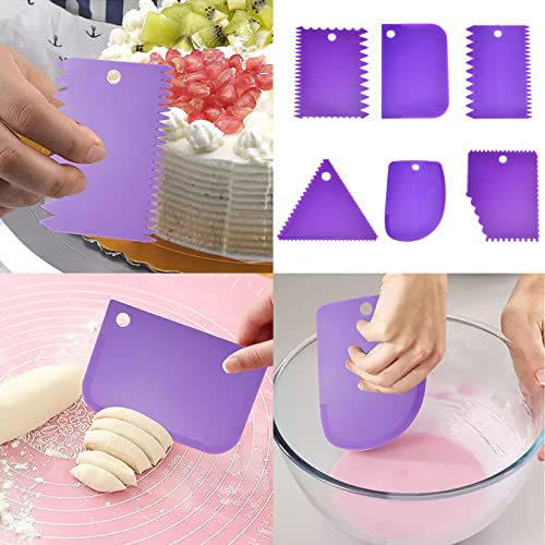 6Pcs Plastic Clay Scrapers for Sculpting and Embossing, Plastic Sculpture Scraper,Pottery Clay Scraper Ceramic Serrated Tools, Diverse Shapes, User-Friendly Design