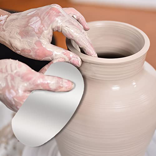 3 Sizes Rubber Pottery Clay Ribs + 3 Pcs Sculpture Pottery Molding Scraper Cutter + 1 Clay Ceramic Needle + 1 Feather Wire Texture Detail Tools Crafts for Sculpting Texturing Artists Modeling Potter