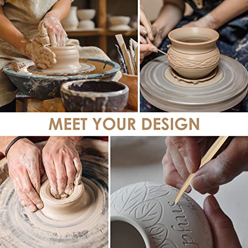 10 Wooden Clay Sculpting Tools, Ceramic Polymer Clay Modelling Set Double-Ended Pottery Sculpture Tools for Art Crafts DIY Carving Shaping Sculpting Embossing Smoothing