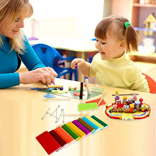 Vindany 46 Colors Polymer Clay Modeling Clay Nontoxic Soft DIY Clay Bake Clay Kit with Tools and Box for Kids