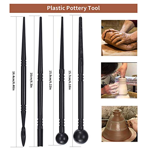 25 Pcs Clay Sculpting Tools, Polymer Clay Set, Ball Stylus Dotting Tools, Modeling Clay Tools Set, Ceramic Tools, Pottery Carving Tools with a Storage Bag, for Engraving, Embossing, Shaping,DIY