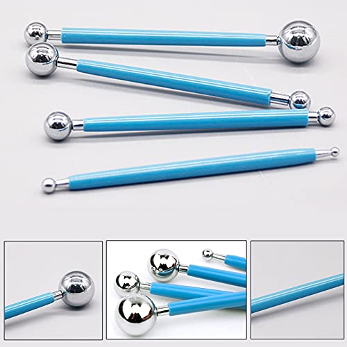 DY.2ten Clay Sculpting Tool Set, 9Pcs of 18 Kinds Double-end Art Dotting Tool Modeling Ball Tools Silicone Carving Pen Brushs Professional Nail Pen for Pottery Ceramic Shaping Painting DIY