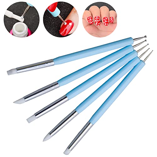 DY.2ten Clay Sculpting Tool Set, 9Pcs of 18 Kinds Double-end Art Dotting Tool Modeling Ball Tools Silicone Carving Pen Brushs Professional Nail Pen for Pottery Ceramic Shaping Painting DIY