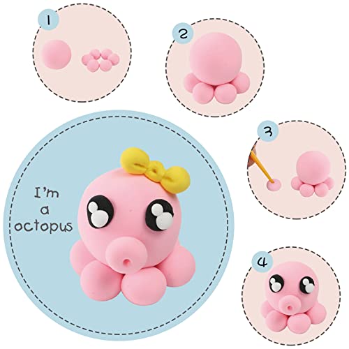 COCOBOO Air Dry Clay Kit, 50 Colors Ultra Light Modeling Clay for Kids No-Toxic Magic Clay Dough with Book, Accessories And Tools, Air Drying Clay for Girls And Boys…