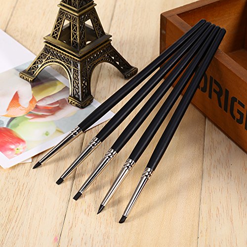 5PCS Clay Sculpting Shapers Flexible Small Clay Sculpting Pens Rubber Tip Shaping Modeling Wipe Out Tools for Ceramic Sculpture Polymer Clay