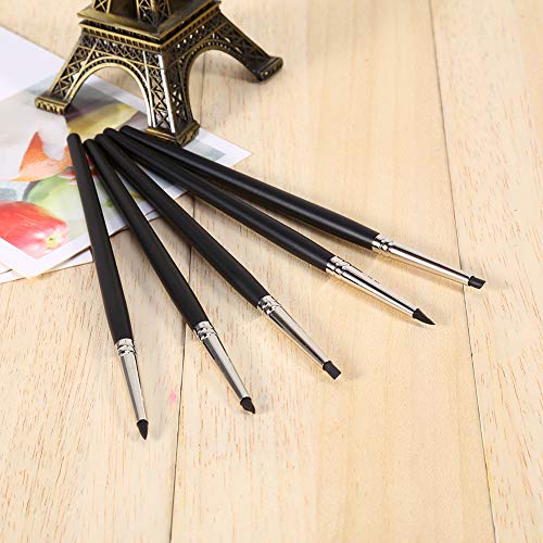 5PCS Clay Sculpting Shapers Flexible Small Clay Sculpting Pens Rubber Tip Shaping Modeling Wipe Out Tools for Ceramic Sculpture Polymer Clay
