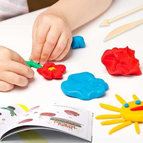 COCOBOO Air Dry Clay Kit, 50 Colors Ultra Light Modeling Clay for Kids No-Toxic Magic Clay Dough with Book, Accessories And Tools, Air Drying Clay for Girls And Boys…