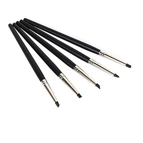 5PCS Clay Sculpting Shapers Flexible Small Clay Sculpting Pens Rubber Tip Shaping Modeling Wipe Out Tools for Ceramic Sculpture Polymer Clay