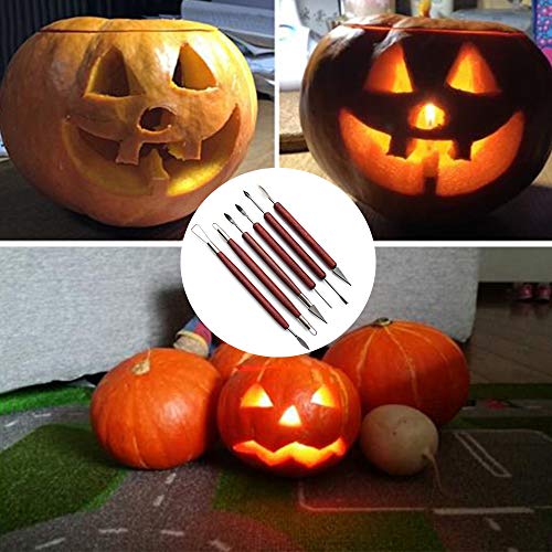 AOTISBAO 6 Pcs Clay Sculpting Modelling Tools Wax Carvers Tools Double-Ended Stainless Steel Wax Clay Sculpting Carving DIY Tools for Professional Art Crafts Clay Pottery Sculpture