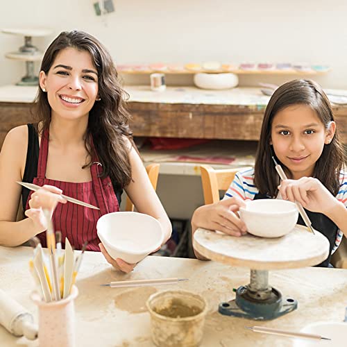 Thinp 10 Pieces Polymer Clay Tools, Wooden Clay Sculpting Tools Clay Modelling Tools Pottery Tools Kit for Adults Kids Pottery Craft Sculpting Modeling Shaping Carving and Dotting