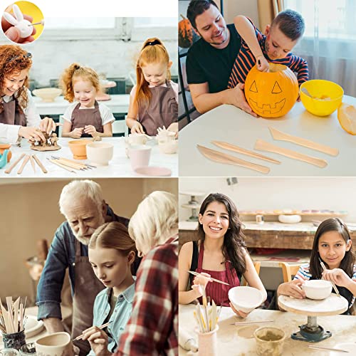 Clay Tools Clay Tools Set, 10PCS Clay Modelling Tools Kit, Wooden Clay Sculpting Tools Clay Modelling Tools Pottery Tools Kit for Adults Kids DIY Art Crafts Modeling Shaping Carving and Dotting