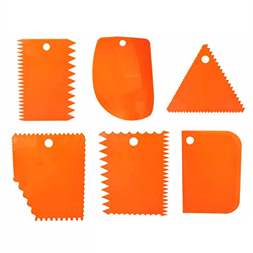 6 Pcs Plastic Clay Scrapers, Plastic Sculpture Scraper Pottery Clay Scraper Ceramic Serrated Tools for Pottery Ceramics Sculpture Carving Scraper