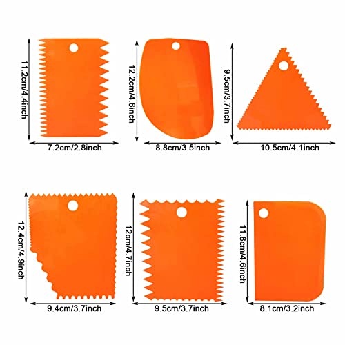 6 Pcs Plastic Clay Scrapers, Plastic Sculpture Scraper Pottery Clay Scraper Ceramic Serrated Tools for Pottery Ceramics Sculpture Carving Scraper