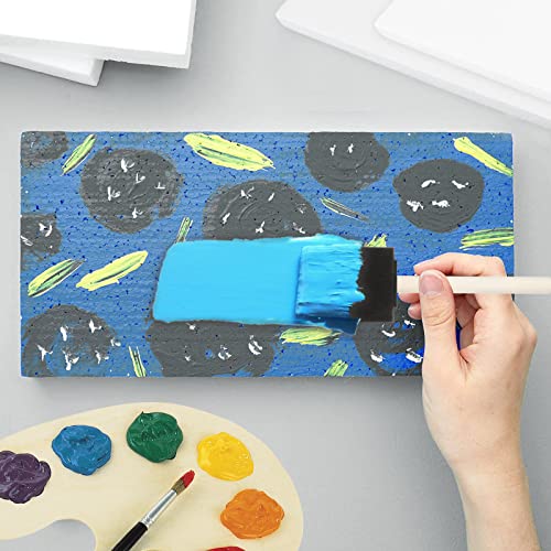 AHUNTTER 8 Pack Craft Styrofoam Blocks 30 x 30 x 2cm Rectangle Polystyrene Foam Bricks Smooth Foam Block for Sculpture Modeling DIY Arts Crafting Kids Class Floral Arrangement – White