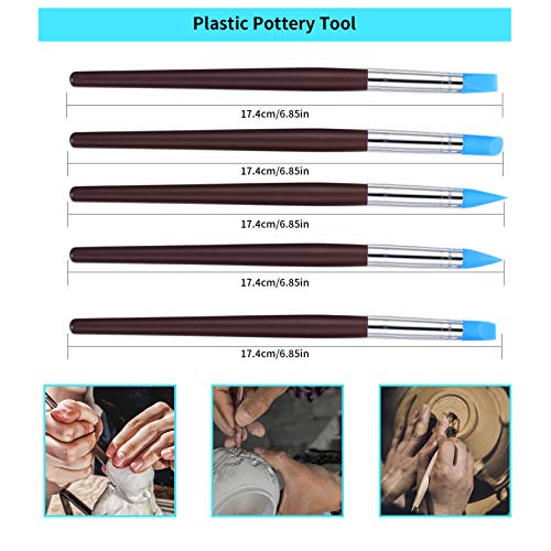 Polymer Clay Tools, 25 Pcs Clay Sculpting Tools, Ball Stylus Dotting Tools, Modeling Clay Tools Set, Ceramic Tools, Pottery Carving Tool with a Storage Bag for Engraving, Embossing, Shaping