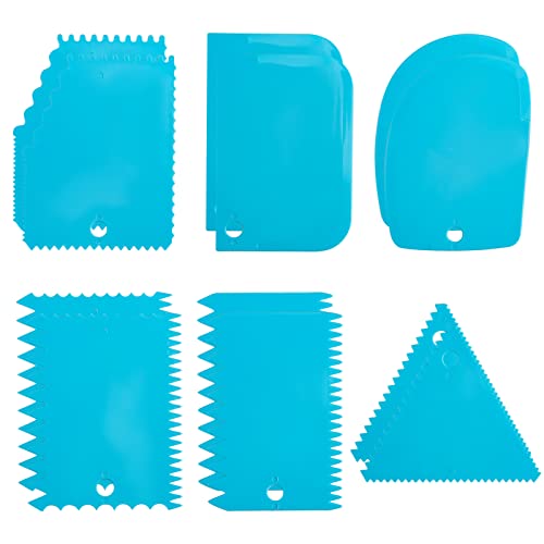 12 Pcs Clay Scraper, Plastic Clay Sculpture Modeling DIY Tools, Comprehensive Collection of Premium Ceramic Serrated Kit for Pottery Art, Sculpting & Craft Carving Set (Blue)