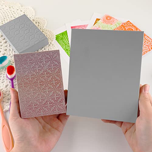 6 Pcs Large Stamping Foam Grey Moldable Foam Stamps Plastic Dry Foam Stamp Pad Cut and Dry Foam Stamping Foam Block for for Sculpture, Modeling, DIY Arts and Handicrafts Projects