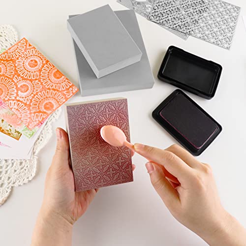 6 Pcs Large Stamping Foam Grey Moldable Foam Stamps Plastic Dry Foam Stamp Pad Cut and Dry Foam Stamping Foam Block for for Sculpture, Modeling, DIY Arts and Handicrafts Projects