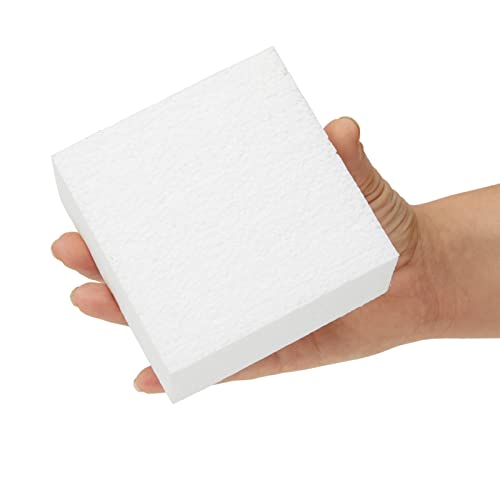 Juvale Craft Foam Square Blocks for Sculpture, Modeling, DIY Arts and Crafts - 12-Pack, White, 10 x 10 x 5 cm Each