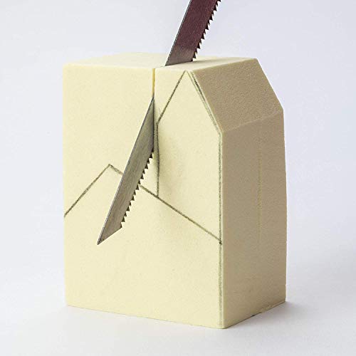 Sculpture Block Polyurethane Foam Carving Block, Hard, White, 6 x 6 x 3 inches