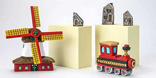 Sculpture Block Polyurethane Foam Carving Block, Hard, White, 6 x 6 x 3 inches