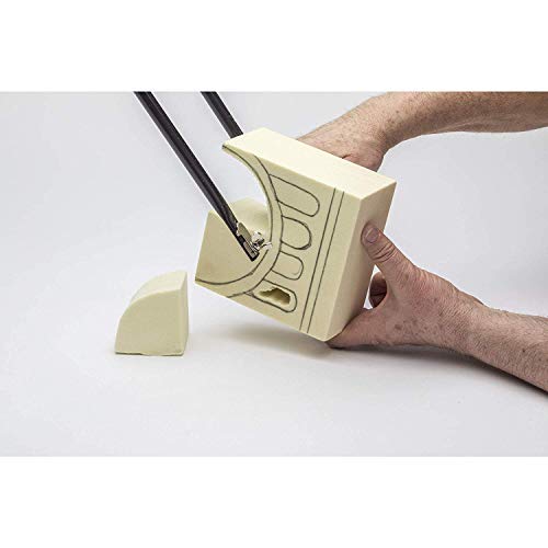 Sculpture Block Polyurethane Foam Carving Block, Hard, White, 6 x 6 x 3 inches