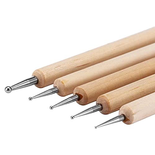 Zeayebsr 10 Pcs Polymer Clay Tools,Wooden Pottery Clay Sculpture Carving Tool Set,Pottery Sculpting Tools Set,Ceramic Clay Modeling Tool Kit for Pottery,Embossing, Ceramics Sculpture,Carving,Modeling