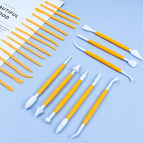 22 Pcs Plastic Clay Tools, Double-Ended Pottery Clay Sculpting Tools Polymer Clay Tools Pottery Clay Modelling Tools Crafts Clay Modeling Tool for Pottery Sculpture Ceramics Artwork Crafts