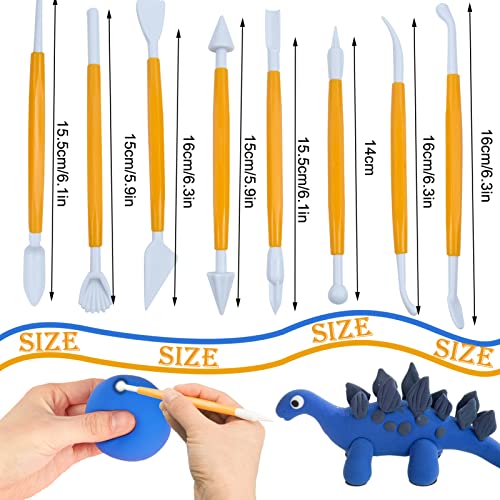 22 Pcs Plastic Clay Tools, Double-Ended Pottery Clay Sculpting Tools Polymer Clay Tools Pottery Clay Modelling Tools Crafts Clay Modeling Tool for Pottery Sculpture Ceramics Artwork Crafts