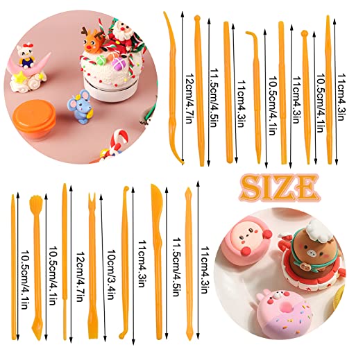 22 Pcs Plastic Clay Tools, Double-Ended Pottery Clay Sculpting Tools Polymer Clay Tools Pottery Clay Modelling Tools Crafts Clay Modeling Tool for Pottery Sculpture Ceramics Artwork Crafts