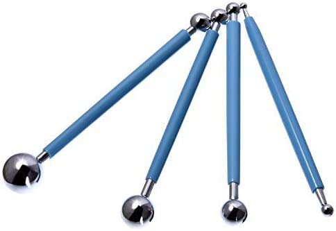 AKORD 9 Pieces Ball Stylus Tools Dotting Sculpting Modeling Tools Clay Ceramics Pottery Carving Modelling Tool Embossing Sculpting Set