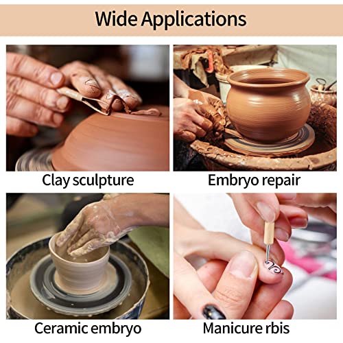 Clay Tools Set, Polymer Clay Tools, Wooden Modeling Clay Sculpting Tools, Pottery Tools Kit for DIY Art Crafts(10 PCs)