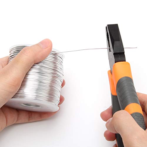 CoiTek 18 Gauge (1 mm) Aluminum Craft Wire 328 FT (100 m) Bendable Aluminum Wire for Crafting Wire Soft DIY Metal Craft Art Wire - Silver, 18 Gauge
