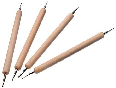 AKORD 9 Pieces Ball Stylus Tools Dotting Sculpting Modeling Tools Clay Ceramics Pottery Carving Modelling Tool Embossing Sculpting Set