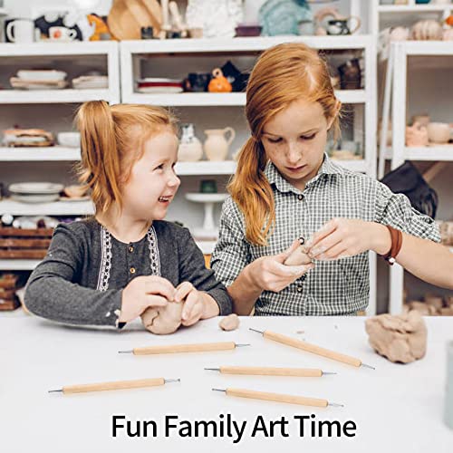 Clay Tools Set, Polymer Clay Tools, Wooden Modeling Clay Sculpting Tools, Pottery Tools Kit for DIY Art Crafts(10 PCs)