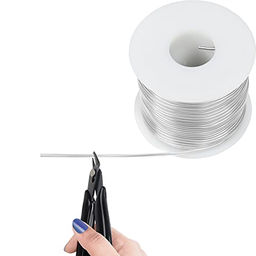 Belle Vous Silver Aluminium Craft Wire (30m) - 2mm Flexible & Bendy Metal Craft Rolls - For DIY Sculptures, Skeleton Modelling, Jewellery, Beading, Wreath Making & Bonsai Trees