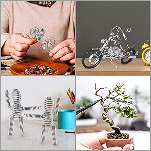 Belle Vous Silver Aluminium Craft Wire (30m) - 2mm Flexible & Bendy Metal Craft Rolls - For DIY Sculptures, Skeleton Modelling, Jewellery, Beading, Wreath Making & Bonsai Trees