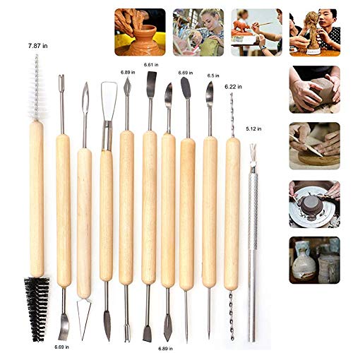 61pcs Ceramic Tools Clay Sculpting Set, Polymer Clay Tools Clay Sculpting Tools, Pottery Carving Tool for Engraving Modeling Embossing Shaping Art DIY