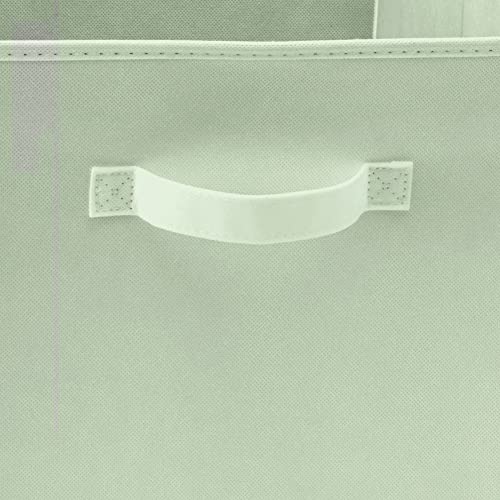 EZOWARE Set of 4 Collapsible Storage Cubes, Foldable Fabric Organizer Basket Bin Boxes Set With Handles for Baby Kids Toy Nursery Room Home Closet Drawers - 33 x 37 x 33cm / Pastel Green