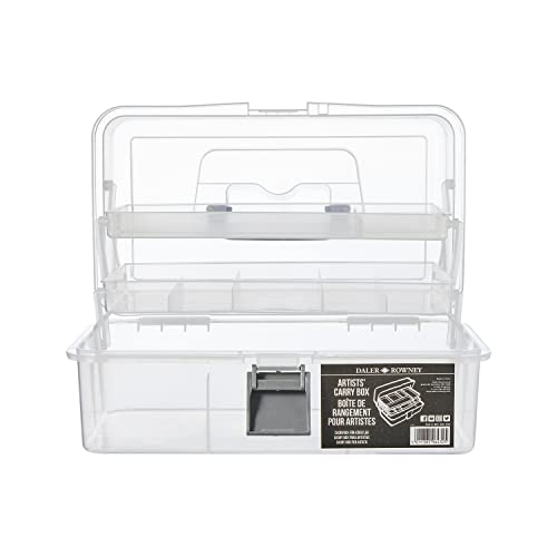 Daler-Rowney Artists' White Caddy Carry Storage Box for Art Supplies, 33 x 20 x 15 cm, Ideal for Professional Artists