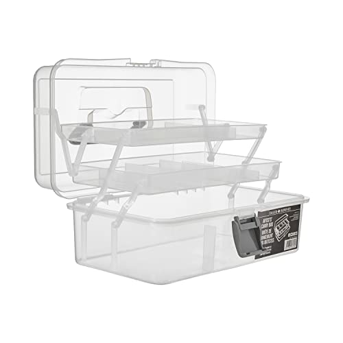 Daler-Rowney Artists' White Caddy Carry Storage Box for Art Supplies, 33 x 20 x 15 cm, Ideal for Professional Artists