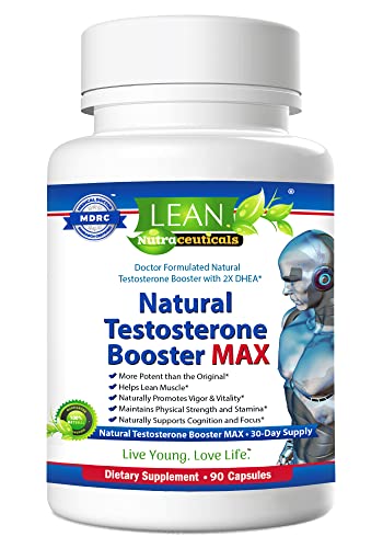 Testosterone Booster for Men over 50, Max Male Test Enhancing Pill, Libido Muscle Growth Super Workout Energy Supplement, Tongkat Ali, Tribulus, Maca Root, Horny Goat Weed, DHEA, Boron 90 Capsules