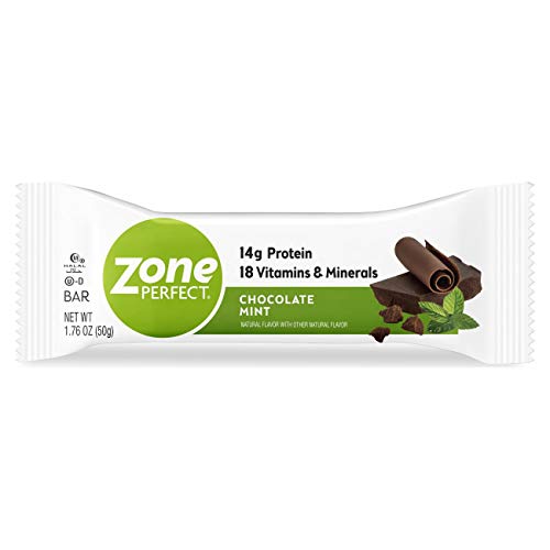 ZonePerfect Protein Bars, 18 vitamins & minerals, 14g protein, Nutritious Snack Bar, Chocolate Mint, 30 Count