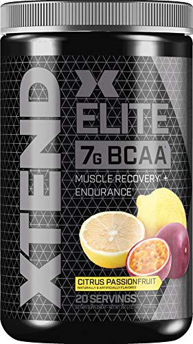 XTEND Elite BCAA Powder Island Punch Fusion | Sugar Free Post Workout Muscle Recovery Drink with Amino Acids | 7g BCAAs for Men & Women| 20 Servings