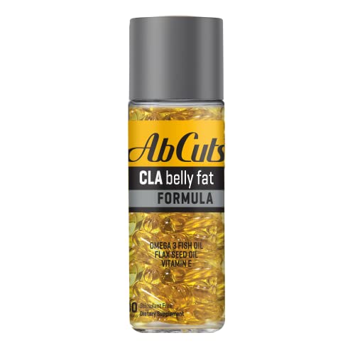 Ab Cuts CLA Belly Fat Formula - 80 Easy-to-Swallow Softgels - Omega 3 Fish Oil, Flaxseed Oil and Vitamin E - Helps Increase Antioxidant Supply and Healthy Body Composition