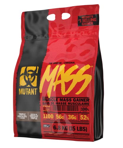 Mutant Mass | Weight Mass Gainer Protein Powder - high Calorie Protein Powder for Mass gain - Triple Chocolate - 15 Pound