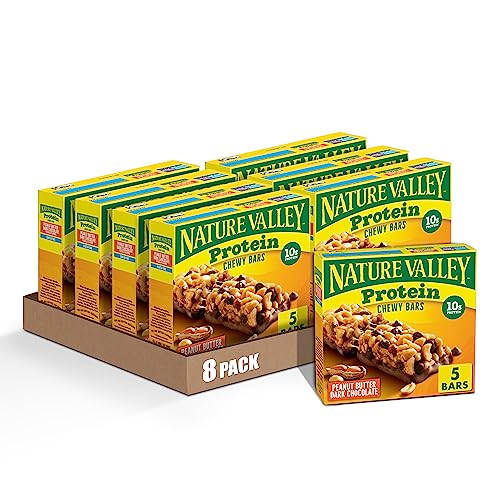 Nature Valley Protein Granola Bars, Peanut Butter Dark Chocolate, 5 ct (Pack of 8)