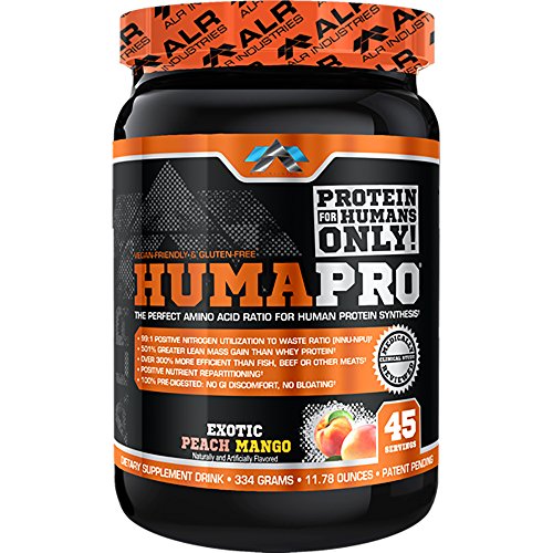 ALR Industries Humapro, Protein Matrix Blend, Formulated for Humans, Amino Acids, Lean Muscle, Vegan Friendly, 334 Grams (Exotic Peach Mango)